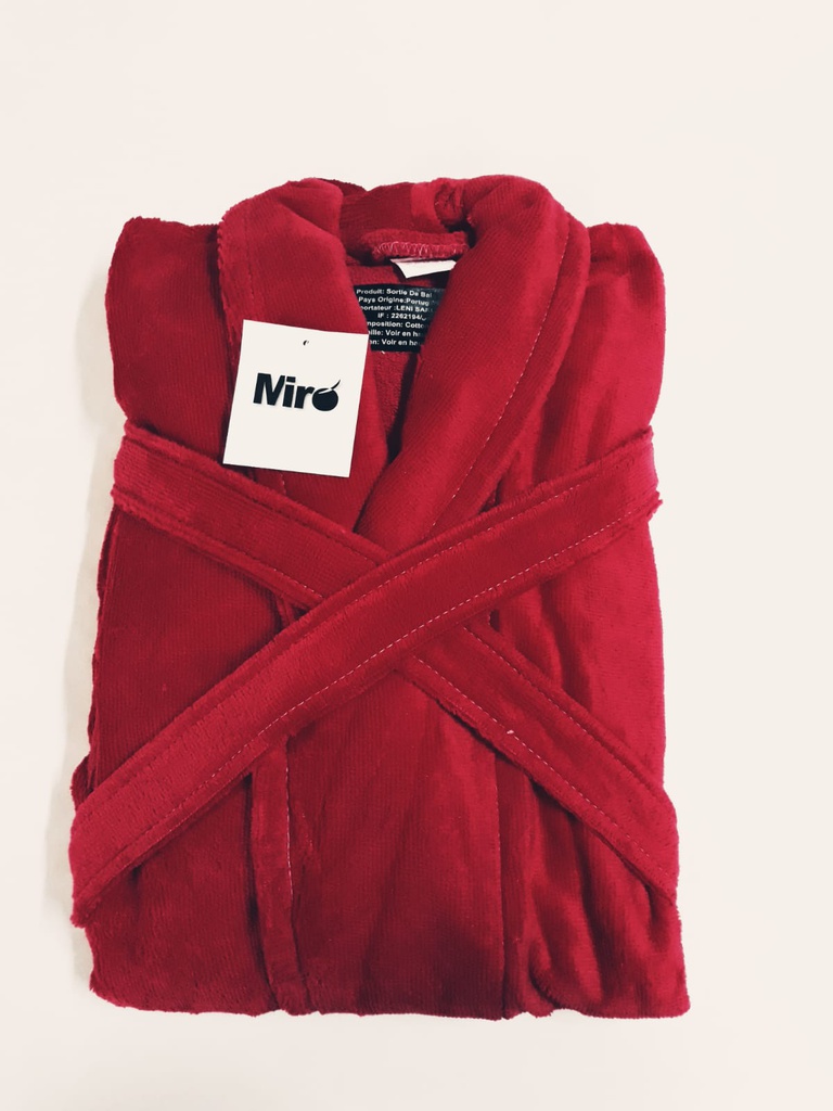 LL TM SORTIE DE BAIN RF21 ROUGE VEL 100% CTN 600g