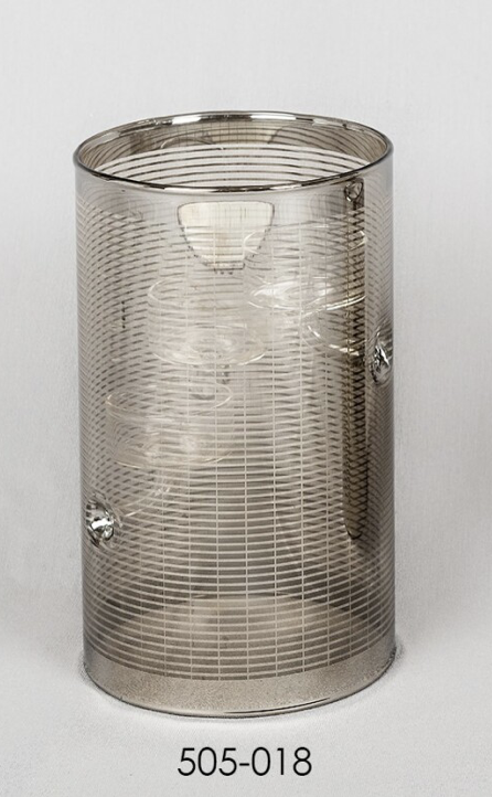 DECO 505-018 PORTE BOUGIE 3 VELAS CRISTAL LUXEMBURGO CLEAR/ARGENTE 12