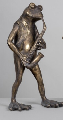 DECO 260-455 FIGURINE GRENOUILLE SAXOPHONISTE 23*16*41 cm 