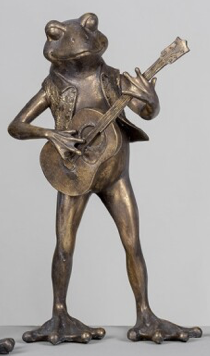 DECO 260-457 FIGURINE GRENOUILLE GUITARRISTE 22*15,5*41 cm