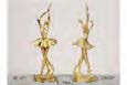 DECO 260-537 FIGURINE DANSEUSE DORE ANTIQUE 11*11*34 cm