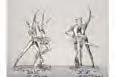 DECO 260-541 FIGURINE PAREJA BAILARINES ARGENTE 22,5*12*38,5 cm