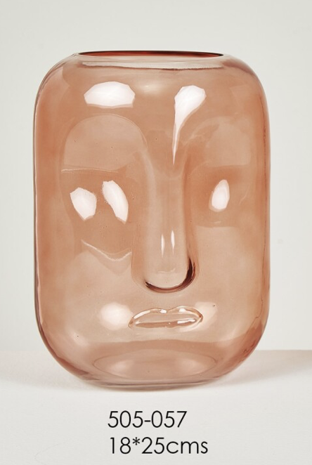 DECO 505-057 VASE CRISTAL BLED ROSE 18-25 cm