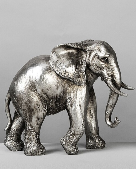 DECO 521-134 ELEPHANT ZIMBABWE ARGENTE 27*13*24 cm