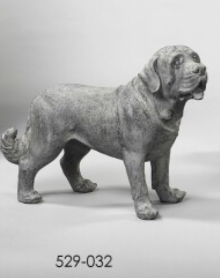DECO 529-032 CHIEN GRIS PIERRE 65*24*58 cm