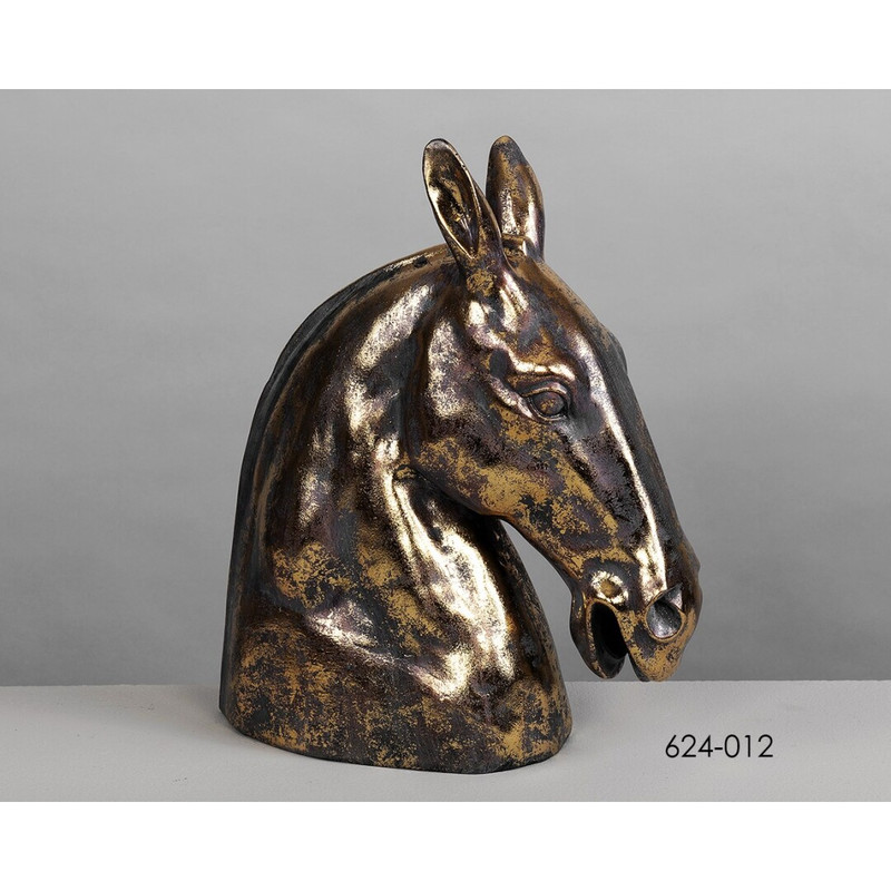 DECO 624-012 BUSTE TETE CHEVAL DORE 32*12,5*37 cm