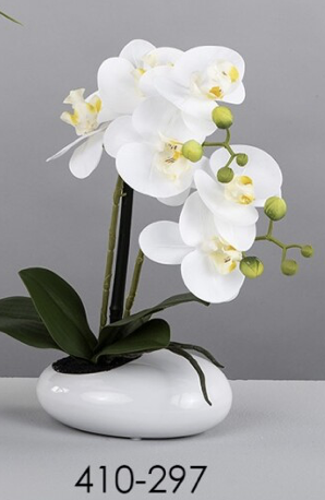 DECO 410-297 POT ORQUIDEE PHALAENOPSIS BLANCA 31 cm