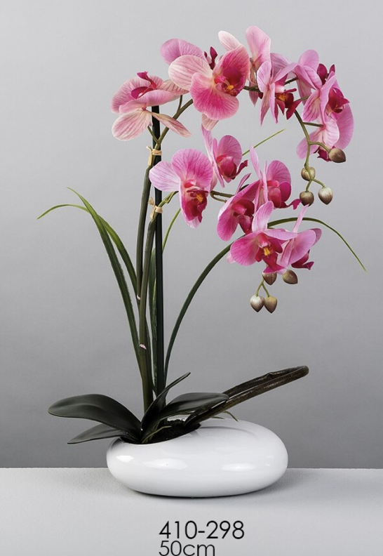 DECO 410-298 POT ORQUIDEE PHALAENOPSIS ROSE 50 cm