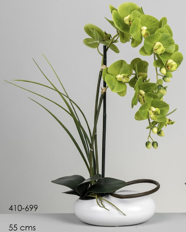 DECO 410-699 POT ORQUIDEE PHALAENOPSIS VERT 55 cm
