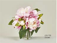 DECO 410-733 POT EAU MAGIQUE PIVOINES ROSES 23 cm