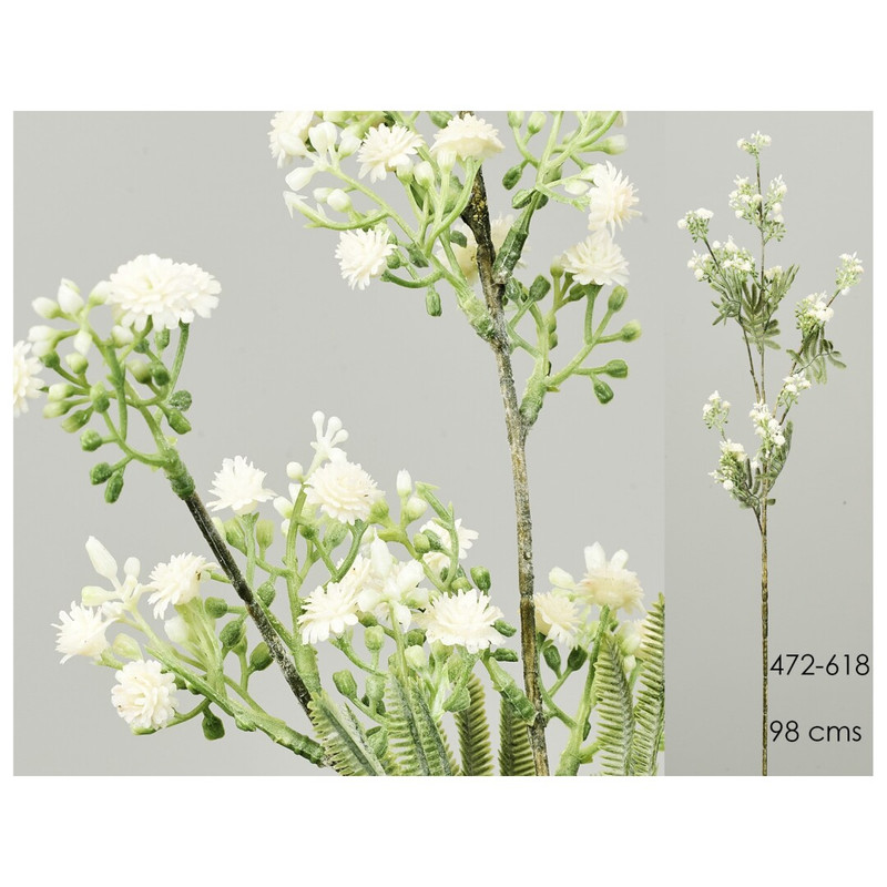 DECO 472-618 BRANCHE FLEURS VERTS 98 cm