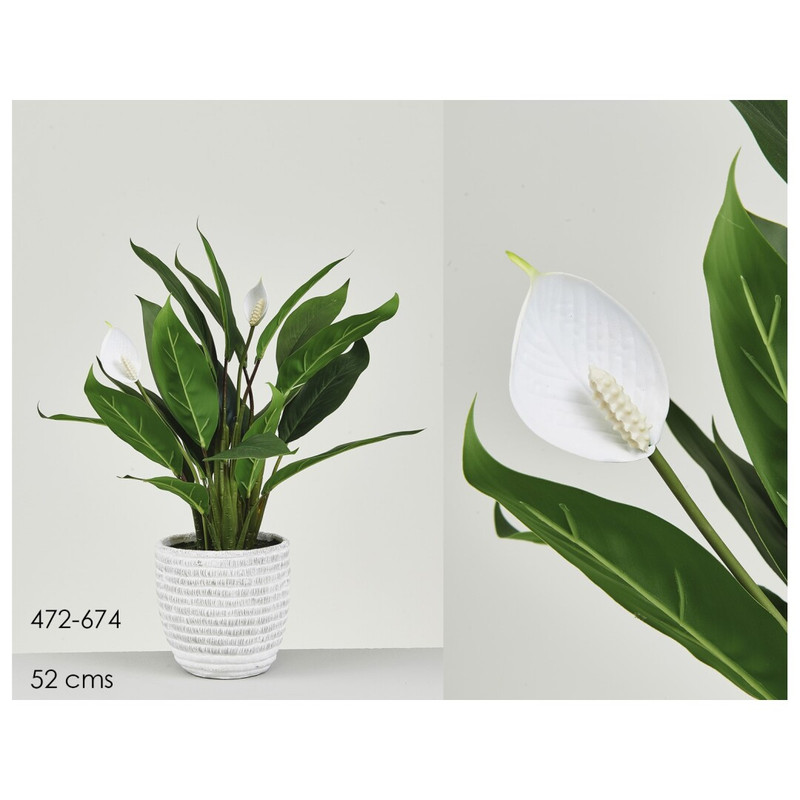 DECO 472-674 POT SPATHIPHYLLUM REAL TOUCH 52 cm