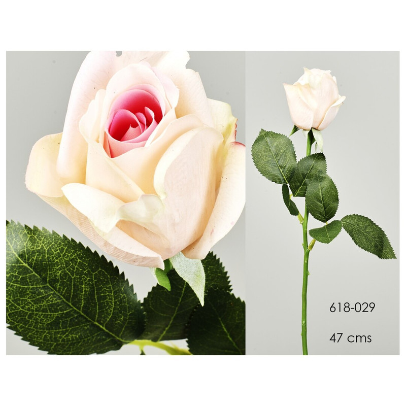 DECO 618-029 COCON ROSE REAL TOUCH ROSE/VERT 47 cm