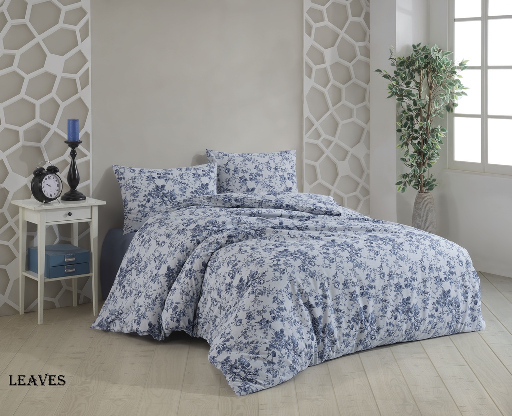 LL KING SET DRAPS LEAVES (180x200+240x260+2*50x70cm)
