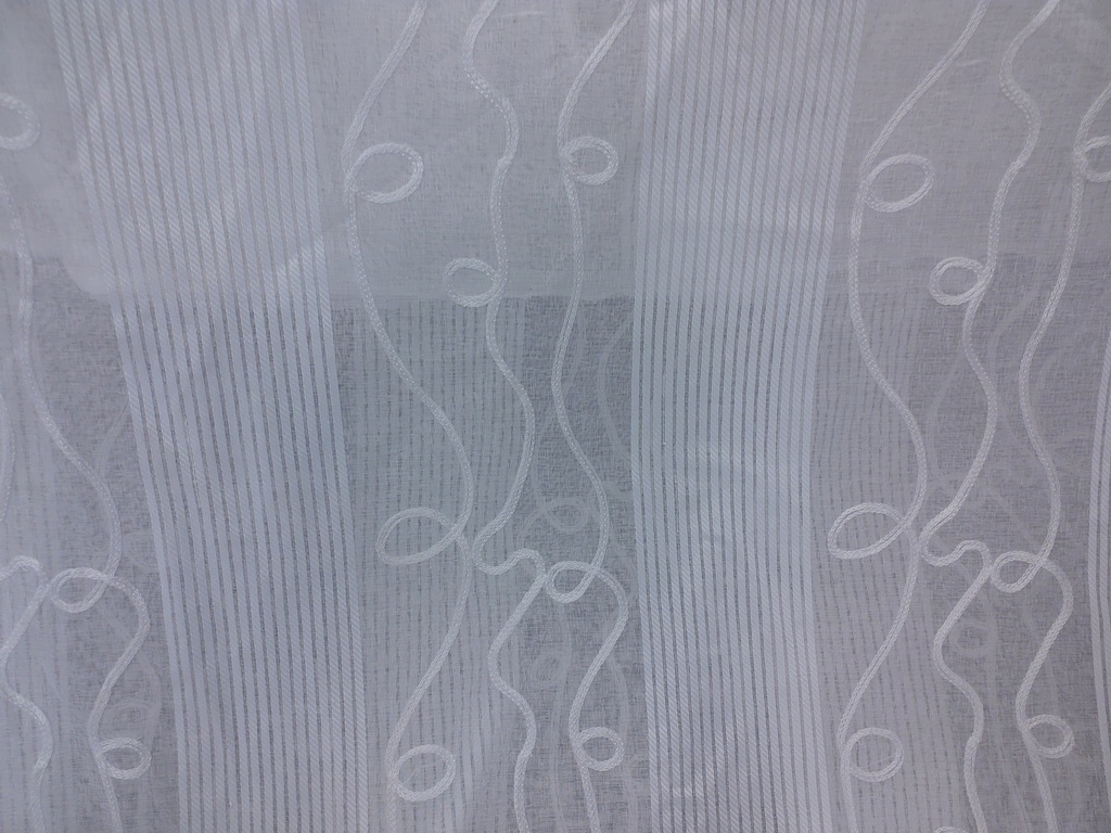 AT TISSU VOILAGE BLANC RAYURES AT004 2,80cm