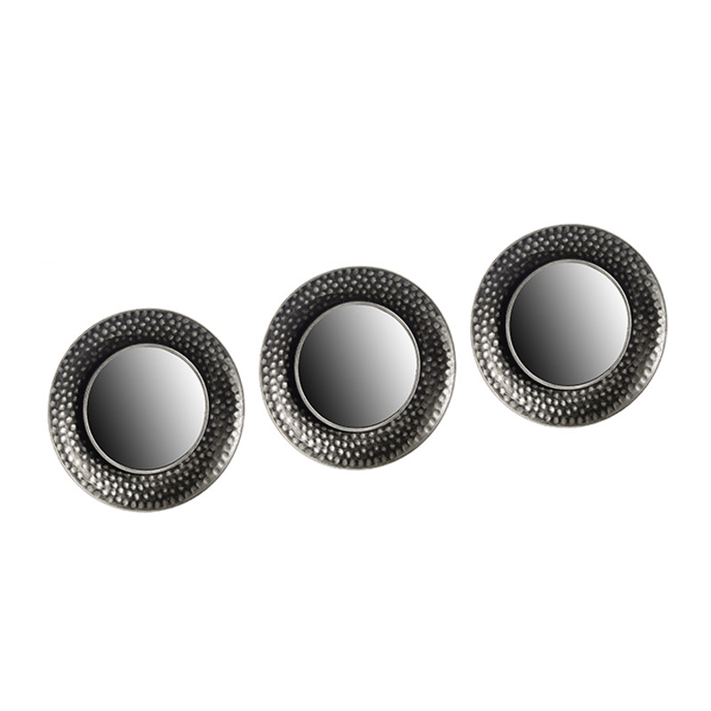 DECO 88773 SET 3 MIROIRS NOIRE/ARGENTE