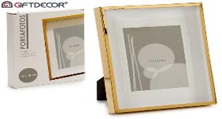 DECO 25992 CADRE PHOTOS ALUMINIUM PASPA OR 13X18CM
