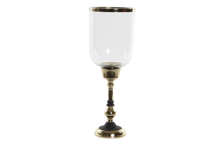DECO PV-175022 CHANDELIER HOLDER ALUMINIUM GLASS 15X15X43 GOLDEN