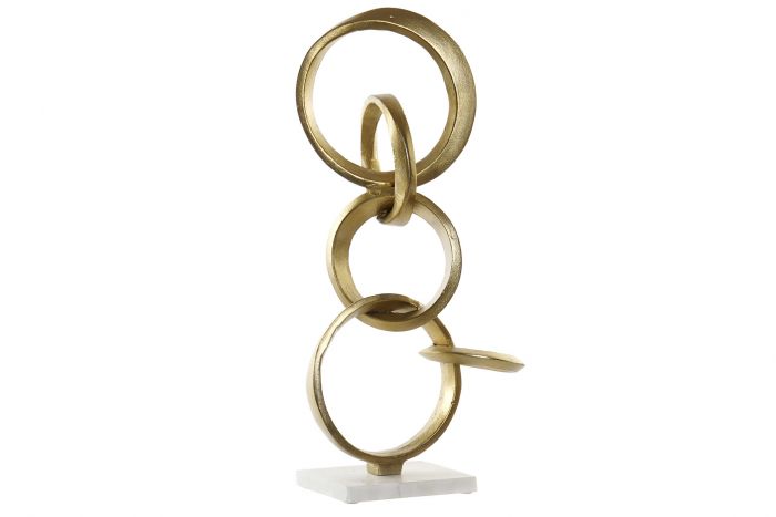 DECO DH-162468 DECORATION ALUMINIUM MARBLE 23X10,5X55 RINGS