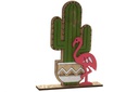 DECO FD-153412 FIGURE BOIS 18X4X23,5 FLAMINGO CACTUS GREEN