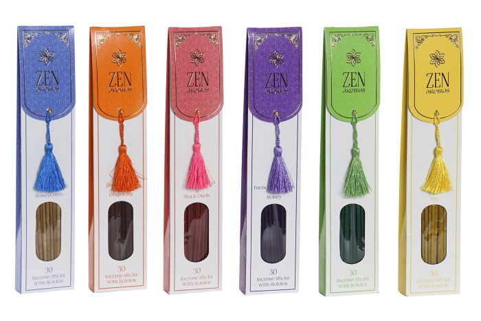 DECO IN-170364 INCENSE STICK SET 40 PAPERBOARD 6,5X2,3X30 ZEN 6 M