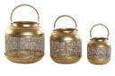 DECO PV-175366 BOUGIE HOLDER SET 3 METAL 24X25 GOLDEN