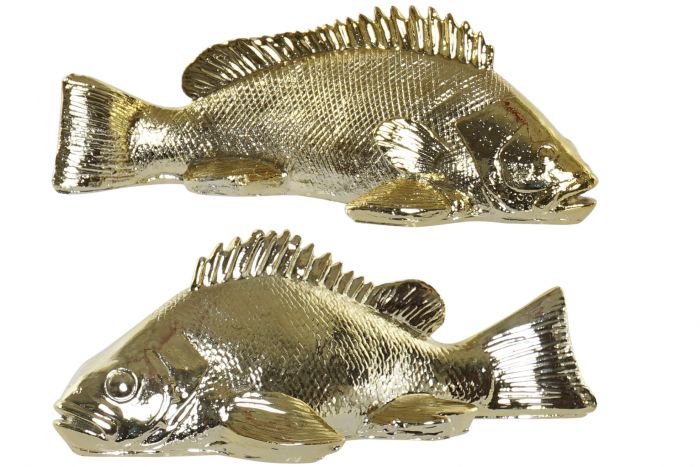 DECO LD-163469 FIGURE PORCELAINE 21X9X7 POISSON 2 MOD.