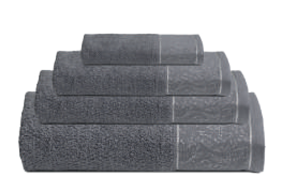 LL TL  SERVIETTE CHICORIA 100x150 GRIS 100% COTON