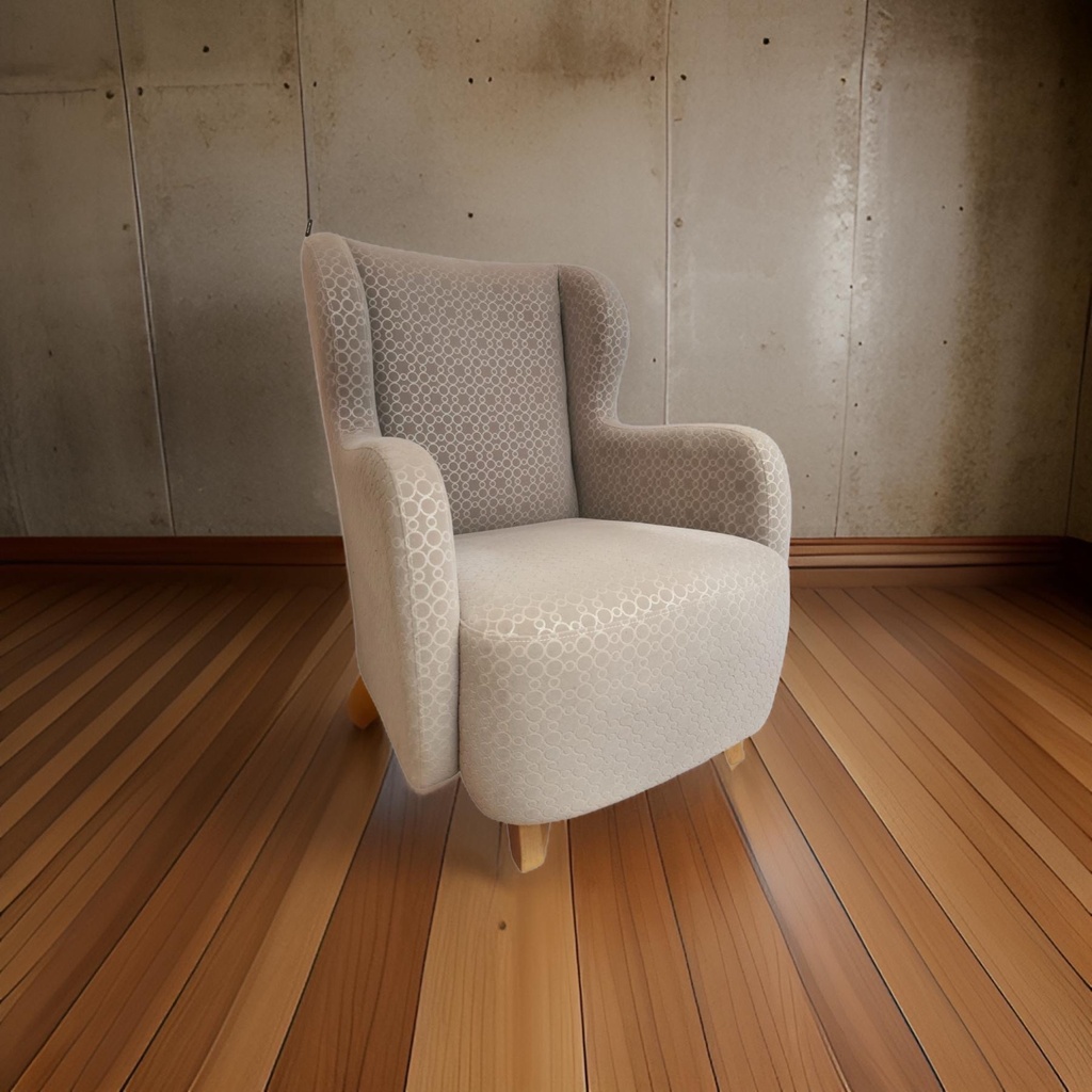 DECO AN FAUTEUIL BERGERE STAR BRENNA V40 L:68 P:60 H1:42 H2:97cm