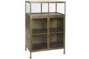 DECO LD-159122 COMMODE MÉTAL VERRE 65X40X100 CUIVRÉ