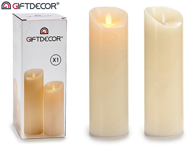 DECO 86020 BOUGIE LED BEIGE 24CM
