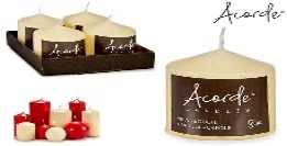 DECO 30413 BOUGIE BLOC BEIGE 8CM