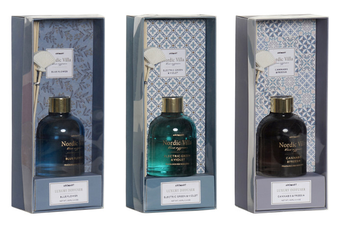 DECO DA-171390 DIFFUSEUR DE PARFUM VERRE 6,5X6,5X10 100 ML. MIKAD