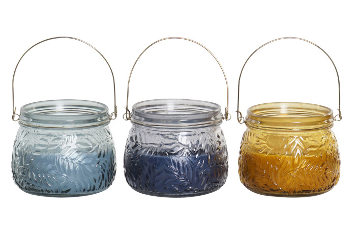 DECO VE-171403 BOUGIE VERRE 11X11X9 3 MOD.