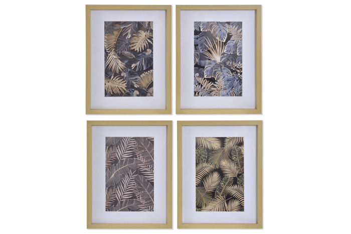 DECO CU-163263 TABLEAU PS 35X2X45 LEAVES 4 MOD.