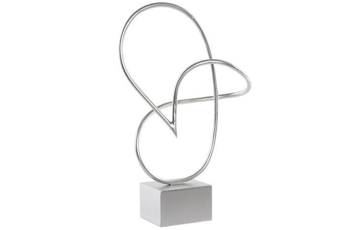 DECO FD-163162 DECORATION METAL 27X12X46 ABSTRACT SILVER