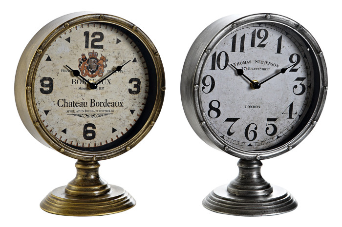 DECO RE-176024 HORLOGE PIED METAL GLASS 20,5X13,5X28 2 MOD.
