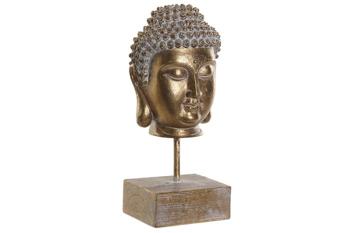 DECO RF-177378 FIGURE RESINE METAL 10,5X12X25,2 BUDDHA HEAD AGED