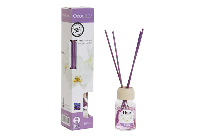 DECO DA-160284 DIFFUSEUR PARFUM VERRE 4X4X20 30 ML. ORCHIDÅE