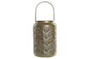 DECO LD-181507 BOUGEOIR MÉTAL 15X15X23 PORTÉ DORÉ