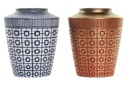 DECO LD-182206 VASE RÉSINE 17X17X20 ORIENTAL DORÉ 2 MOD.
