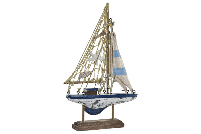 DECO LM-180990 FIGURE PIN CORDE 14,5X3X23 BATEAU BLANC