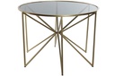 DECO MB-162181 TABLE AUXILIAIRE FER VERRE 61X61X43 NOIR
