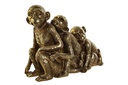 DECO RF-176954 FIGURE RÉSINE 24X8,5X18,5 SINGES DORÉ