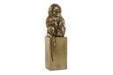 DECO RF-177495 FIGURE RÉSINE 8,5X7X31 SINGE DORÉ