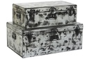 DECO MB-185295 COFFRE SET 2 MÉTAL 67X41X26 GRIS