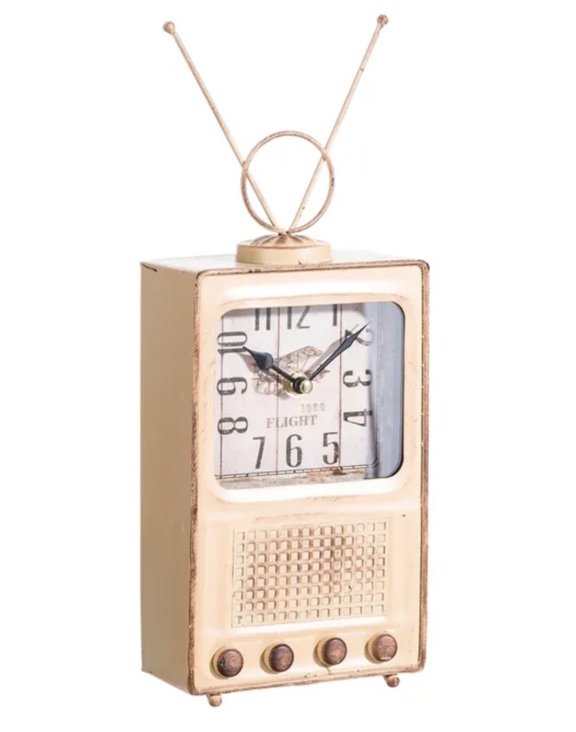 DECO 103490 HORLOGE BEIGE METAL / "PVC"
