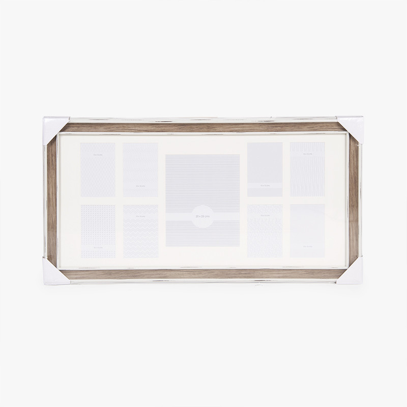DECO 52419 CADRE PHOTO MULTIPLE 9 FOT BOIS FONCE