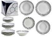 DECO 16200 VAISSELLE PORCELAINE 19PCES POINTS DISCONTINUS