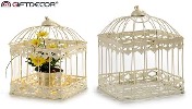 DECO 35897 CAGE FORGE CARRE BLANC VIELLI